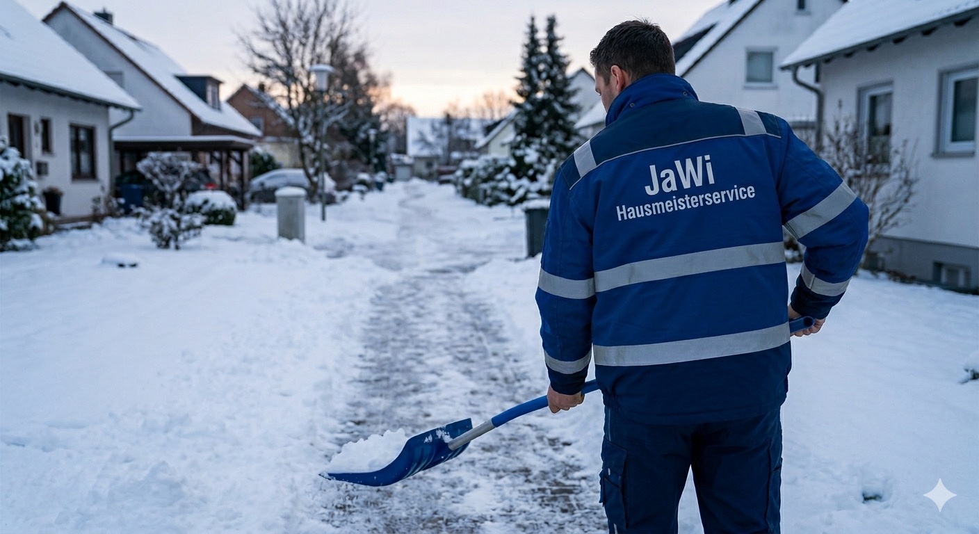 JaWi beim Winterdienst – Schnee räumen
